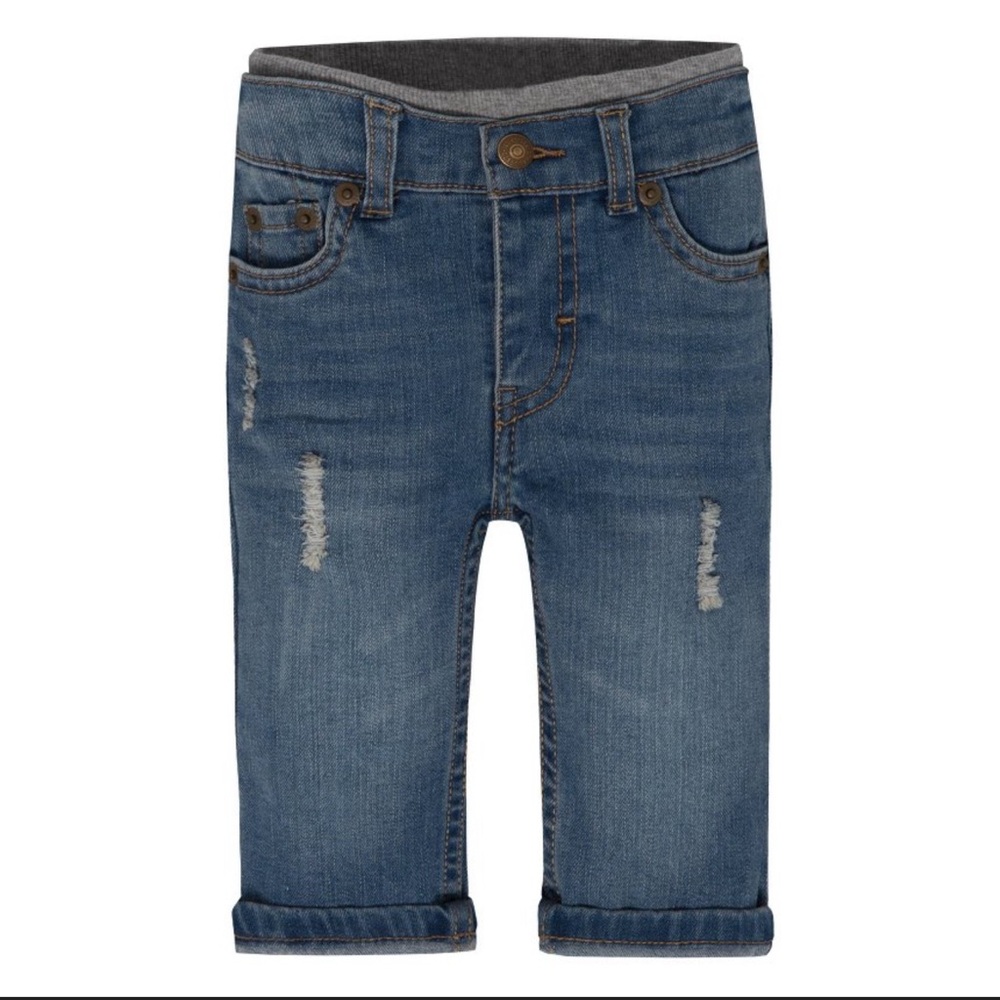 Little Levi’s Baby Boys' Murphy Pull-On Jeans Vintage Sky Medium Wash Blue Denim
